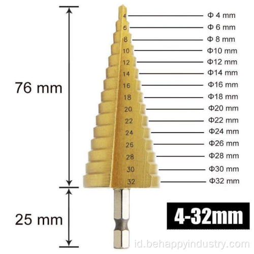 3 pcs bit bor langkah baja berkecepatan tinggi